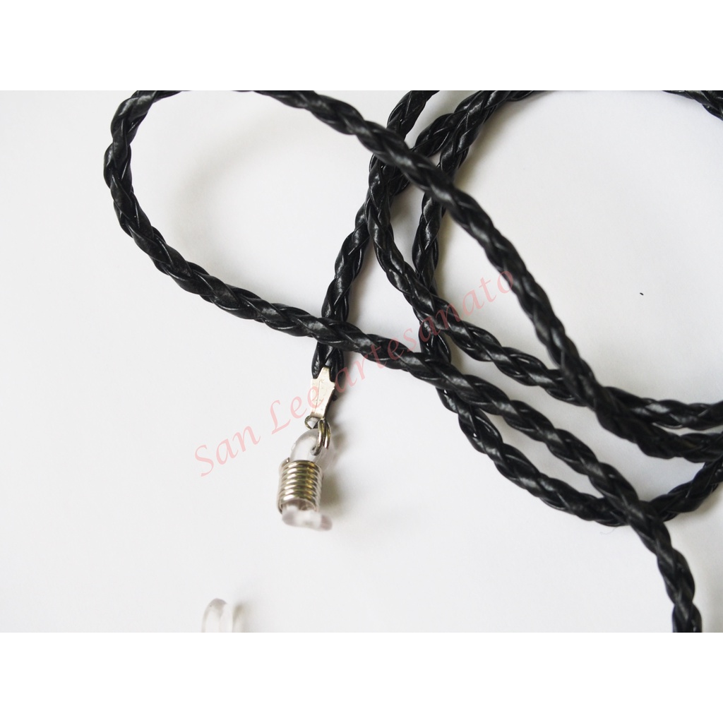 Cordão P/óculos sintetico Preto Trançado ou marrom trançado-modelo ADULTO*