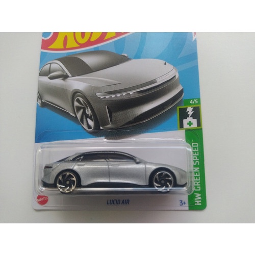 Hot Wheels 2022 Lucid Air - HW Green Speed 4/5 Silver 147/250 Die-Cast Car 1:64 Scale - View #8