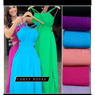 Vestido longo viscolinho