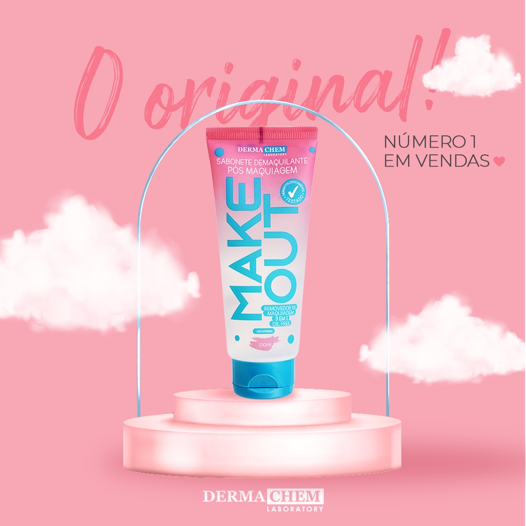 Sabonete Demaquilante Pós Maquiagem Make Out - Dermachem 100ml