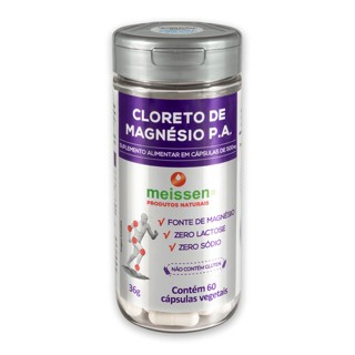 Cloreto de Magnésio 60 Cápsulas 500mg - Meissen em Oferta na Shopee