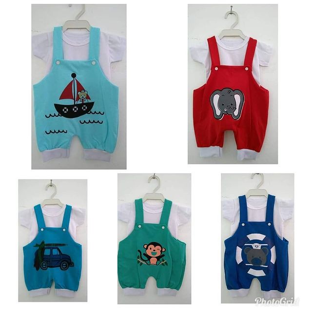 Conjunto:: Macacão + Camiseta (Conjunto Baby) . Diversas Estampas