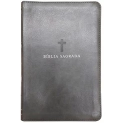 Bíblia Sagrada | ACF | Leitura Perfeita | Letra Grande | Couro Soft | Cinza