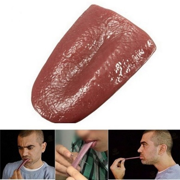 Língua Falsa de Silicone - Brincadeira Pegadinha Susto