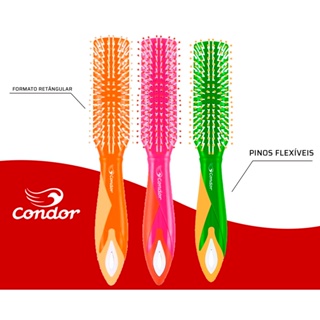 Escova Para Cabelos Condor By Lara Retangular em Oferta na Shopee