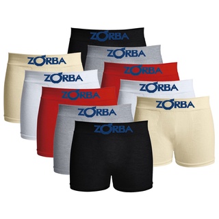 Kit 10 Cuecas Infantil Boxer Sem Costura Algodão Zorba