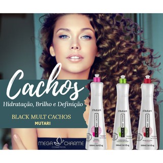 Mutari Black Mult Cachos Kit de Nutrição - Cachos hidratados, modelados, macios, sem frizz e brilhantes