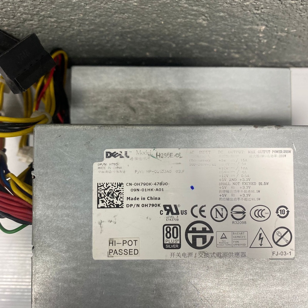 Fonte Real DELL Modelo: H255E-01 24Pinos 255W ATX Para Gabinete Optiplex