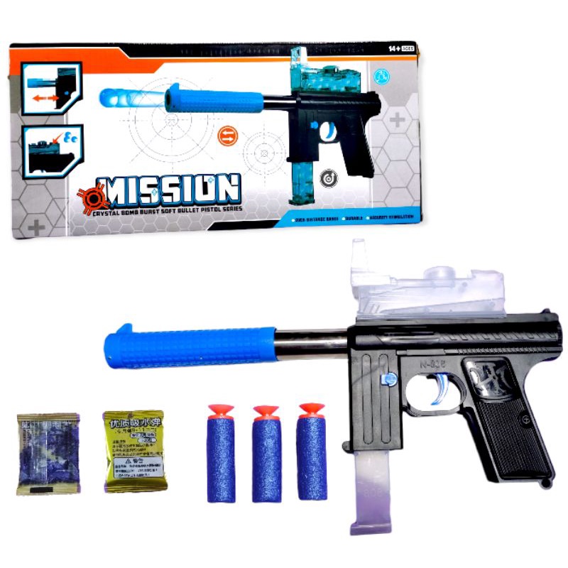 Kit brinquedo Pistola / Atira bolinhas de Plástico / Airsoft + 1000 Bbs /  Bolinhas - Top - Escorrega o Preço