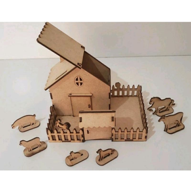 Fazenda Fazendinha com Animais Brinquedo Infantil mdf Decorativo PROMOÇÃO IMPERDIVEL em Oferta na Shopee