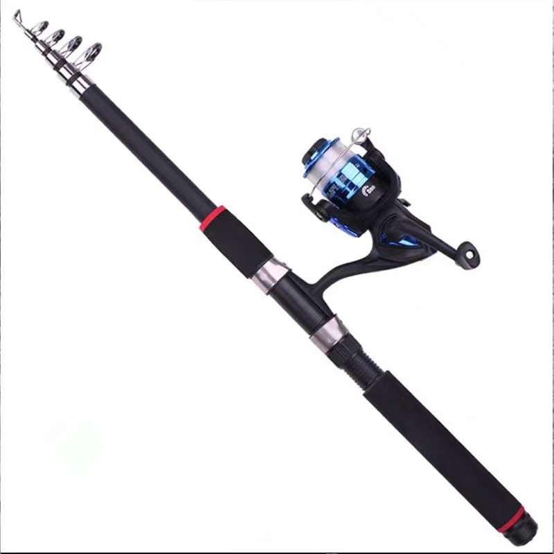 Kit Pescaria Vara de Pesca Telescópica 1.5M/1.80M + Molinete com Linha 3 Rolamentos em Oferta na Shopee
