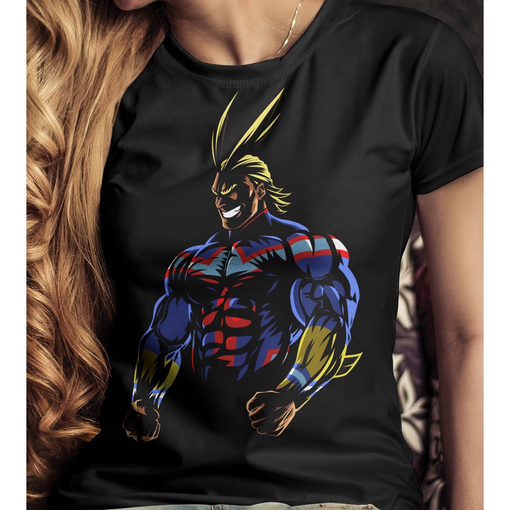 Camiseta Boku No Hero Academia My Hero Academia All Might Anime Unissex Camisa Silk Digital 4689