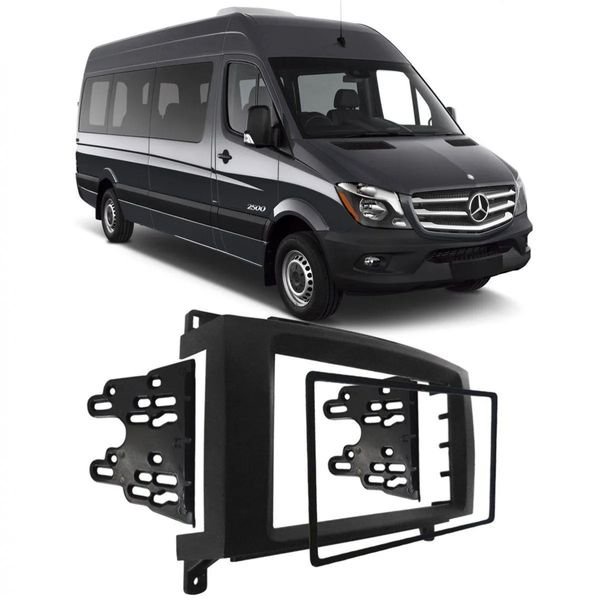 Moldura 2 Din Mercedes Bens Sprinter 2008 A 2019 - Preta em Oferta na Shopee