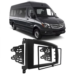 Moldura 2 Din Mercedes Bens Sprinter 2008 A 2019 - Preta