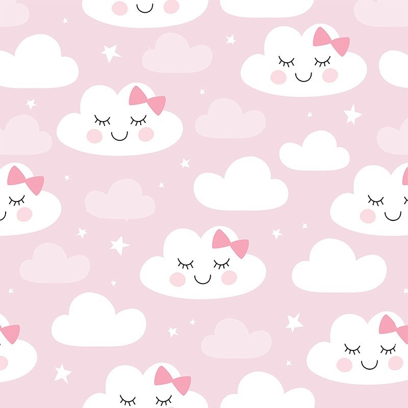 Papel De Parede Auto Colante Nuvem Infantil Quarto 2,50 metros