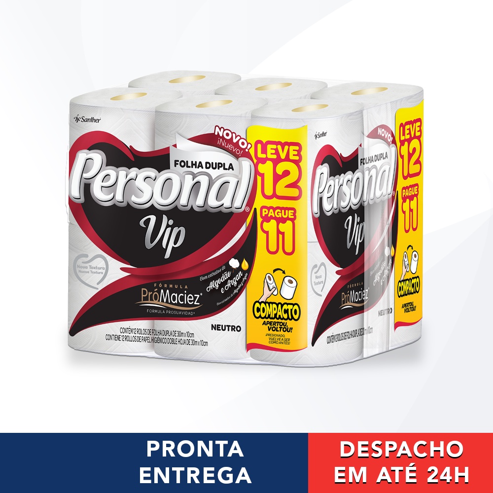 Papel Higiênico Folha Dupla Extra Macio Macio Fardo Personal em Oferta na Shopee