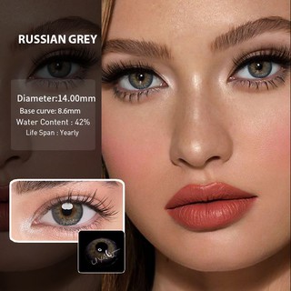 Uyaai Lentes De Cristal Natural Para Cosméticos Série Russian 1 Par De 0 Graus - Cinza