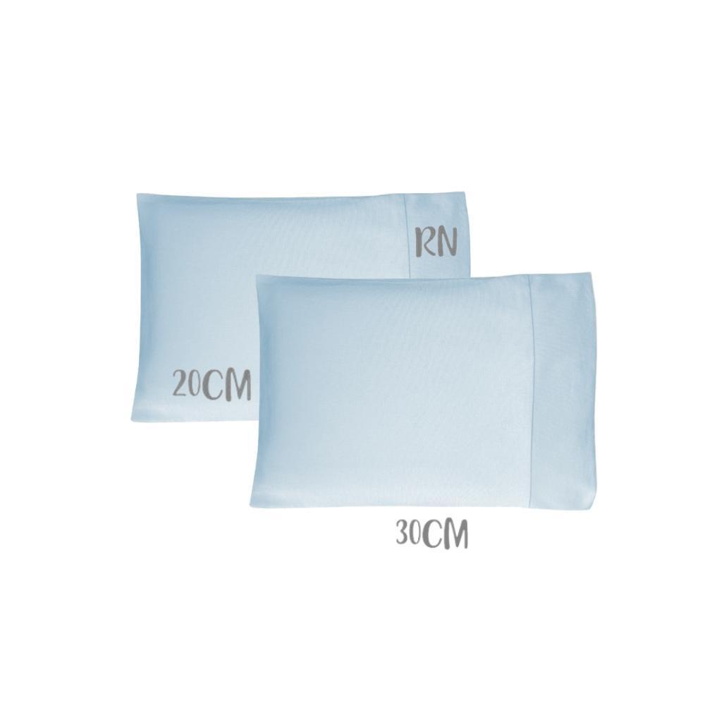 Kit 02 Fronhas Mini 20x30cm Bebê Malha 100% Algodão Azul Arrumadinho Enxovais em Oferta na Shopee