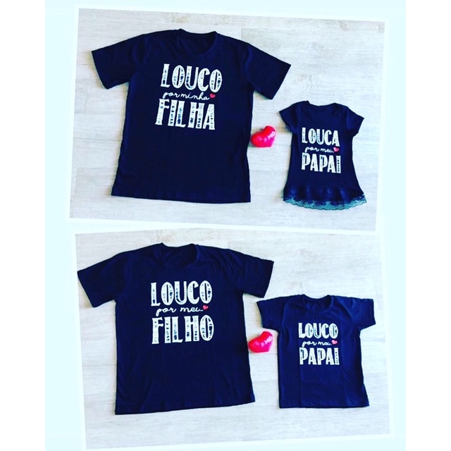 Presente Dia das Crianças (1 peça) Adulto e Infantil Kit família, ensaio fotográfico, Tal Mãe Tal Filha ou Tal Pai Tal Filho
