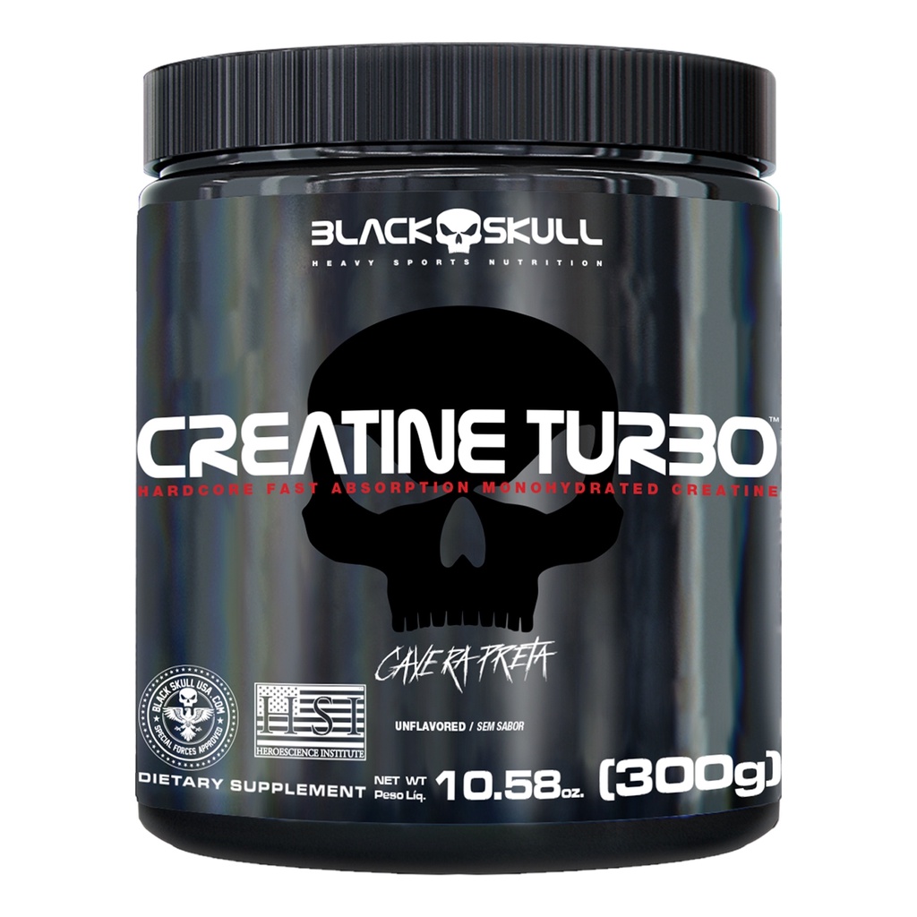 Creatina Monohidratada Creatine Turbo 300g - Black Skull