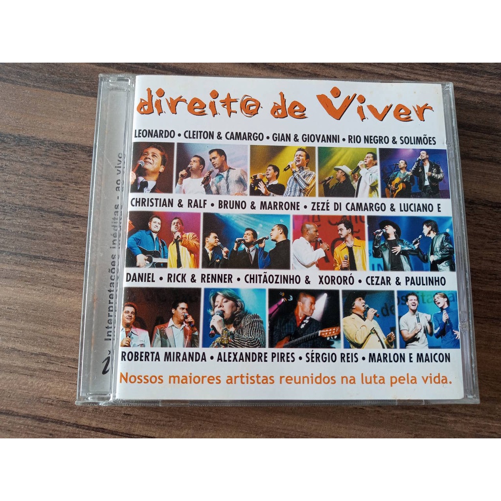 CD Direito de Viver com Gian e Giovanni, Daniel, Sergio Reis, Marlon e Maicon e mais