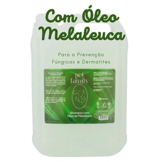 Shampoo Cachorro Pet Family com Óleo de Melaleuca Higiene 5 Litros Banho e Tosa