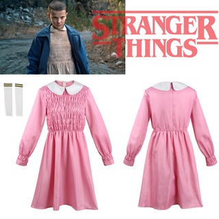 Stranger Things 3 Cosplay Costume Eleven Dress For Girls Women Halloween  Carnival Costumes Dress | Shopee Brasil