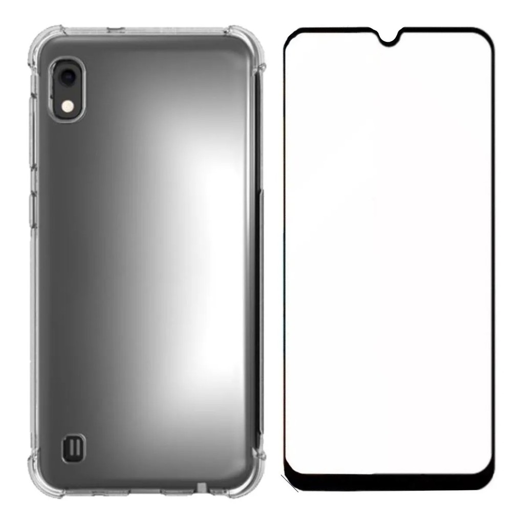 Capa Capinha Anti Shock Samsung Galaxy A10 + Pelicula Vidro 3D