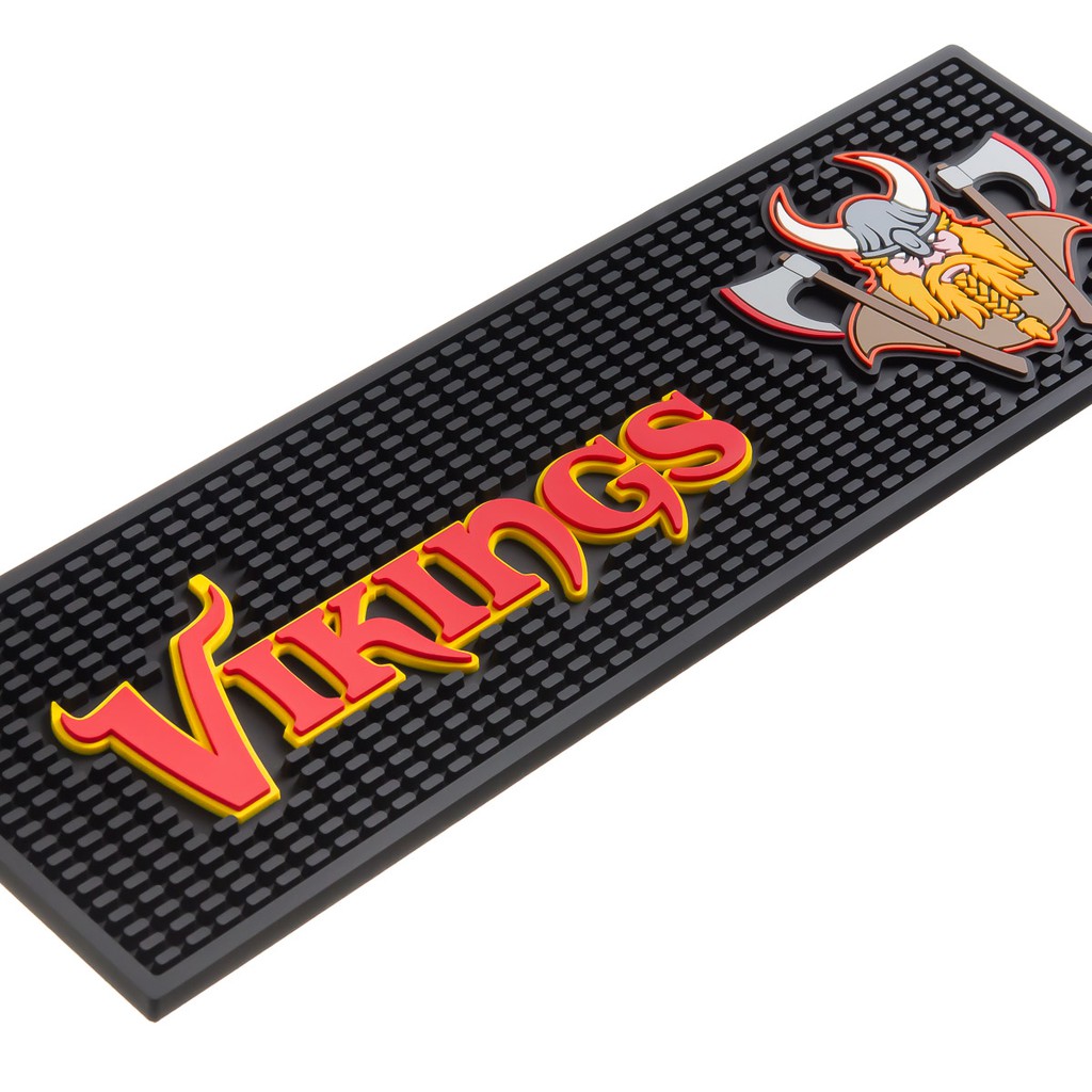 Bar Mat Vikings Barman De Borracha Descanso de Copos Tapete Bar Porta Copos Emborrachado - Lootus