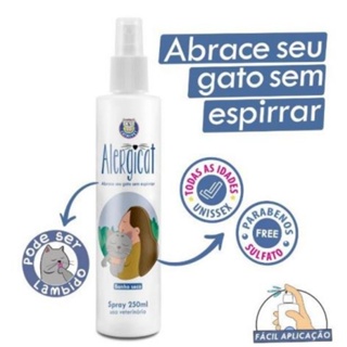 Alergicat - Banho A Seco Previne A Alergia Aos Pelos Do Gato catmypet em Oferta na Shopee