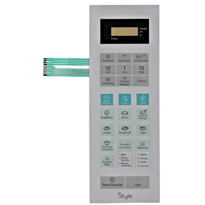 Membrana Teclado Para Microondas Panasonic Nngt 672 Style 28x10 Cm