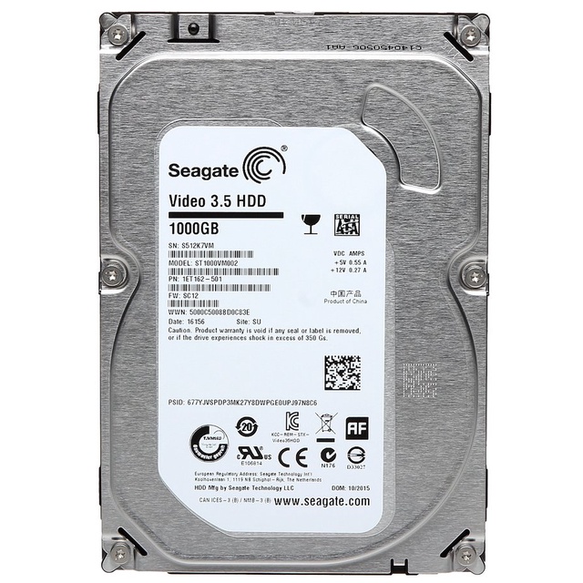 Hd 1TB Seagate Video Sata P/ Pc e Dvr modelo st1000vm002