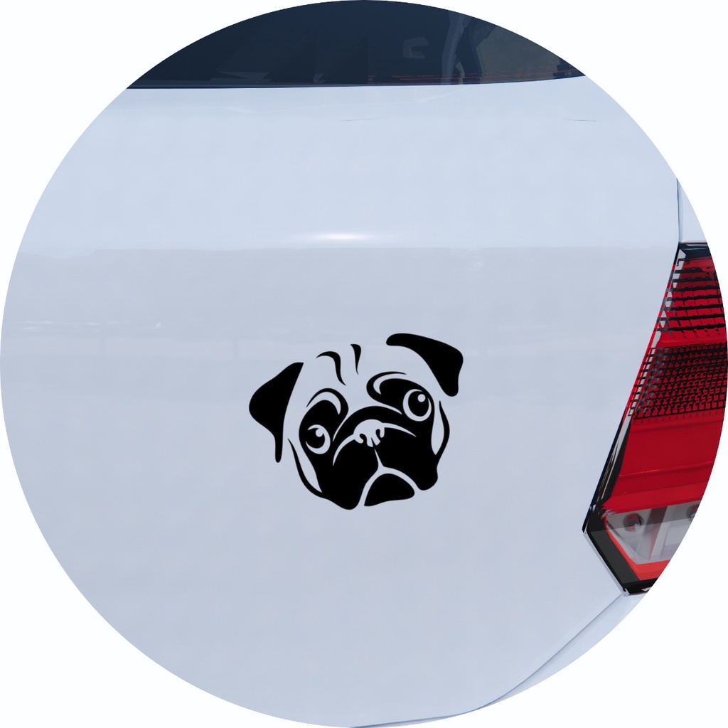 Adesivo de Carro Cachorro Raça Pug