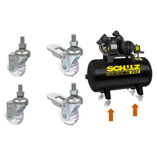 Rodizio rodinha em gel Com trava para 160kg Compressor e Caixas Ferramentas