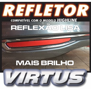 Refletor VW VIRTUS HIGHLINE com Fixação Dupla Face 3m Original MRMAGOO Acessórios para Carro em Oferta na Shopee