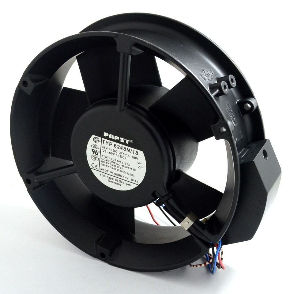 Cooler PAPST 6248N/22 48V Industrial 171.5x50.8mm Raio Redondo Material Alumínio de alta resistência Fan Cooler Gabinete Industrial Rack Servidor Elevador Inversor
