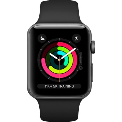 Apple Watch SE Space Gray Aluminum Case com Black Sport Band 44mm (GPS) (A2352)