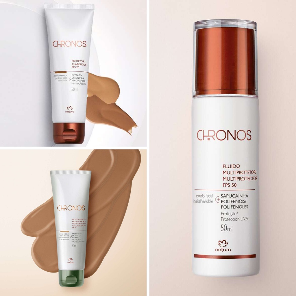 Protetor Solar Facial Natura Chronos | Shopee Brasil