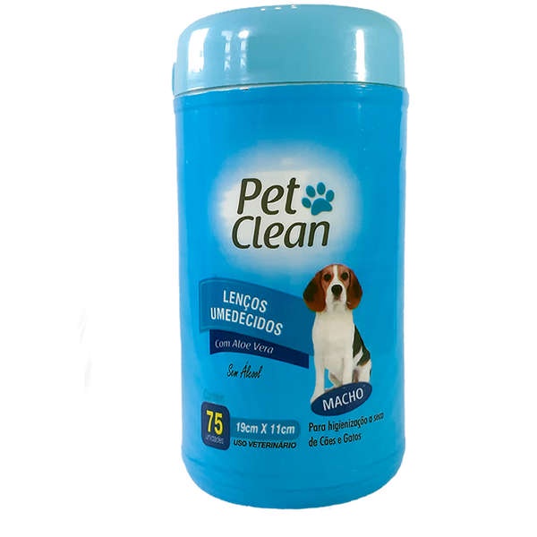 Lenços Umedecidos Pet Clean Macho 75un