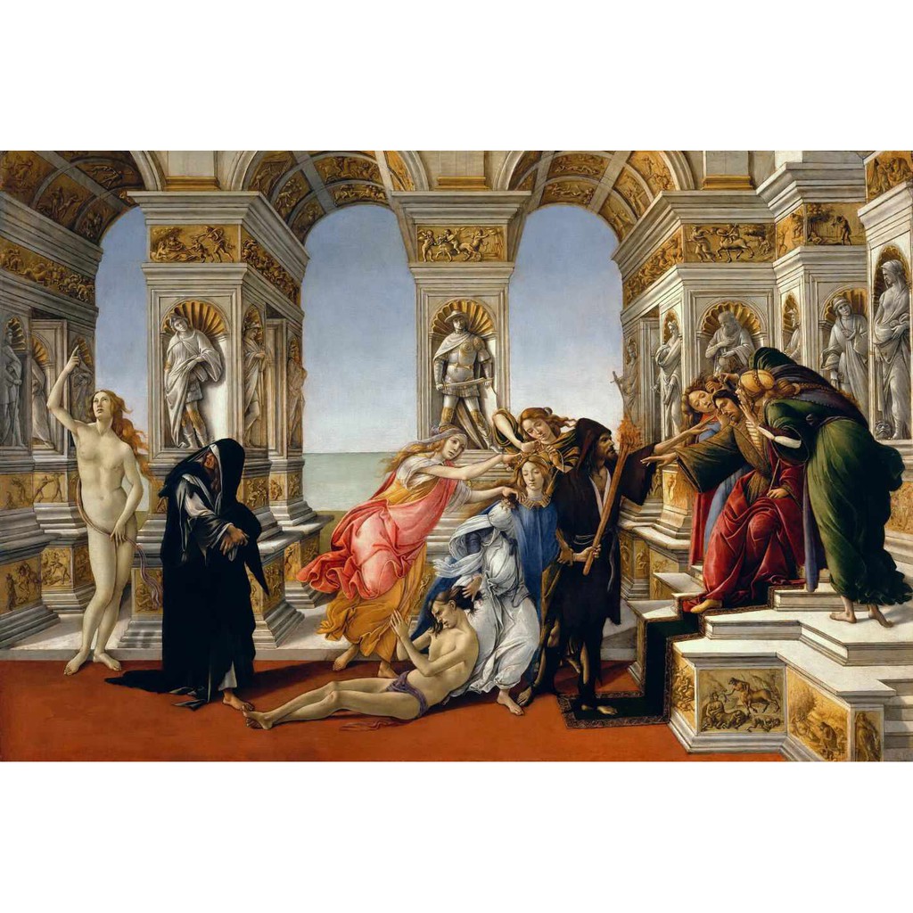 A Calúnia de Apeles - Sandro Botticelli - Tela Canvas Para Quadro