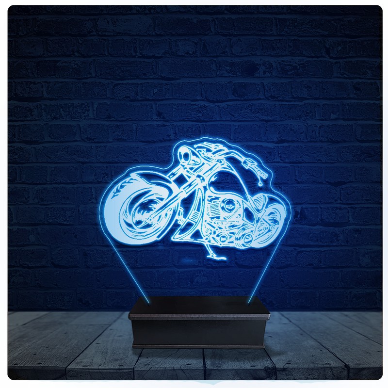 Luminária Led Acrilico Abajur - Moto Custom Presente 10