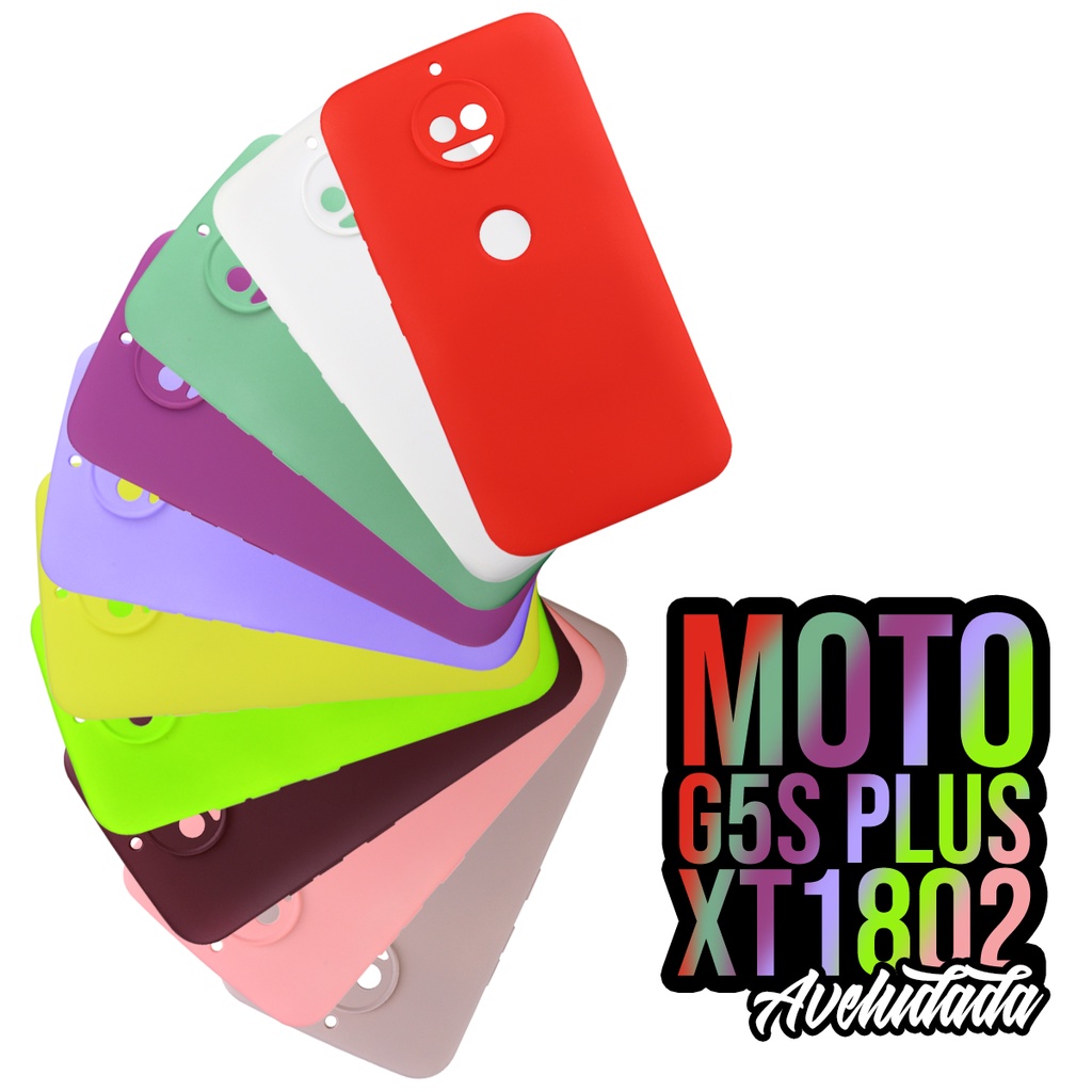Capa Capinha case Silicone Premium aveludada Compativel Motorola Moto G5s Plus Xt1802 tela 5.5
