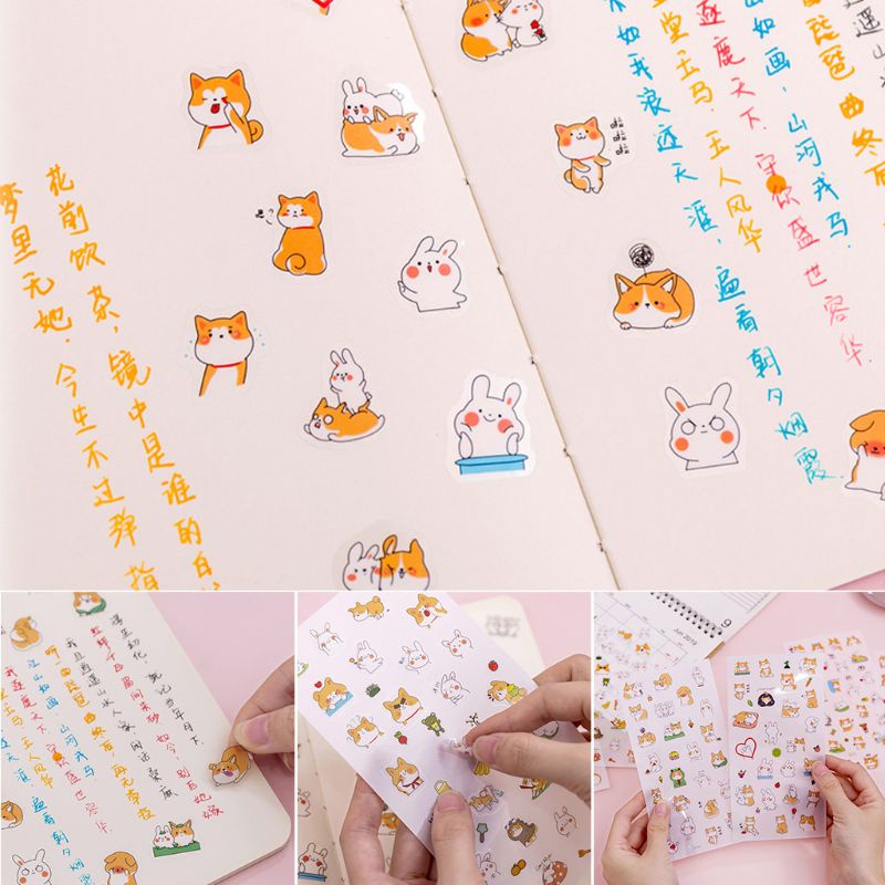 DIY Cartoon Kawaii Scrapbooking Album Diary Book Decal Craft Paper PVC Stickers 