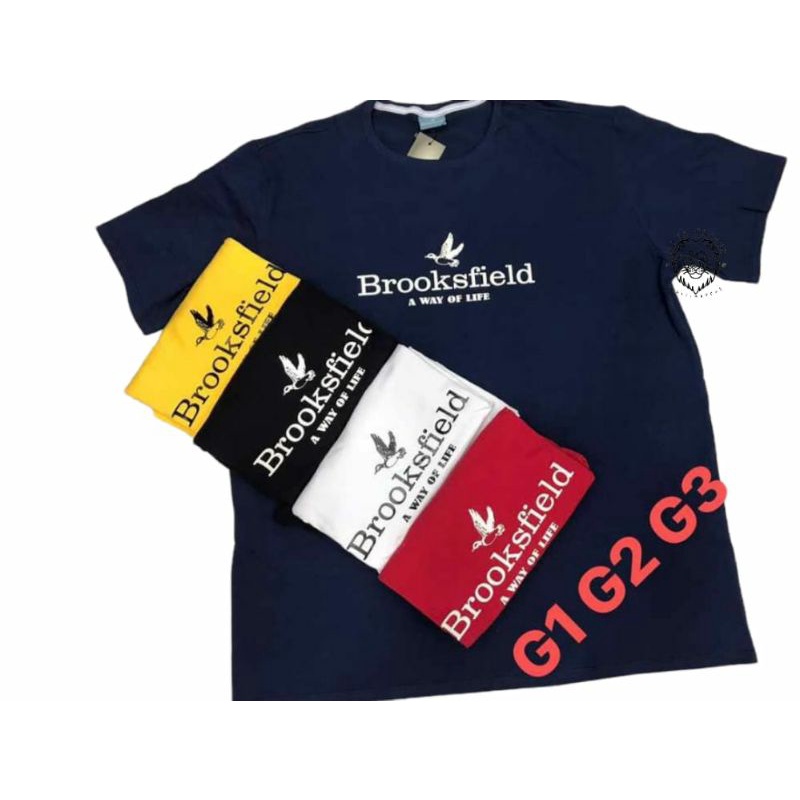 Camiseta Brooksfield Masculina Masculino Plus Size 100% Algodão Premium alta qualidade Atacado Malha 40.1