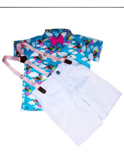 Conjunto Roupa Festa Mundo Bita + Suspensório E Gravata Borb