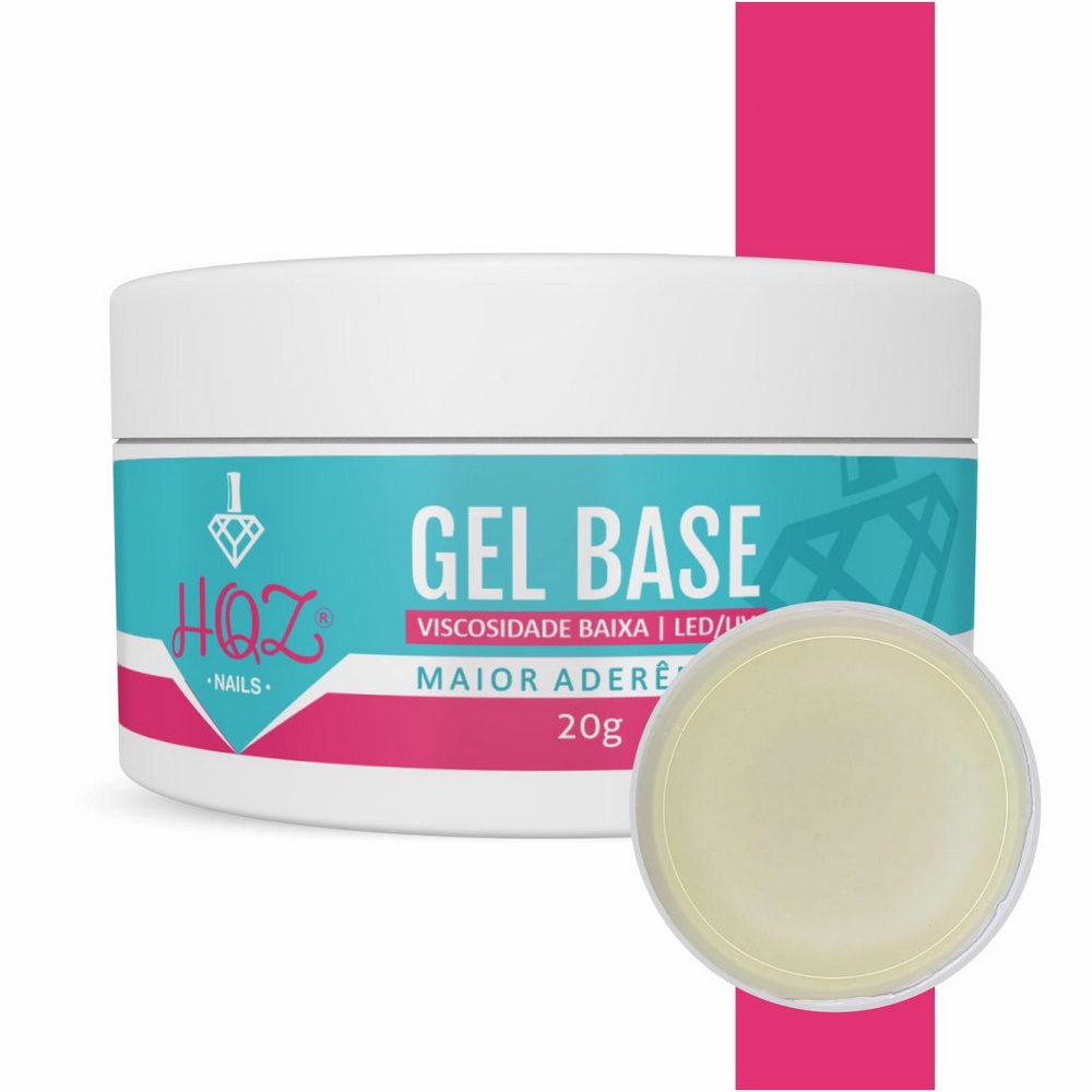 Gel Base para Fixação e Aderência em Alongamentos Unhas HQZ Nails - 20g em Oferta na Shopee