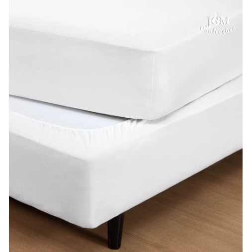 Saia Fit Queen + Capa Colchão Em Malha Queen Size