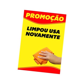 Cartaz de PROMOÇÃO Plastificado - REUTILIZÁVEL - Pode Apagar em Oferta na Shopee