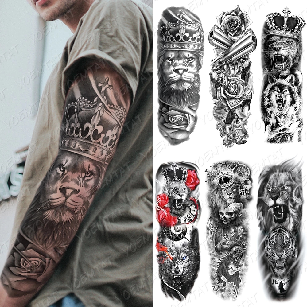 Homens À Prova D 'Água Temporária Colorido 3d Grande Diy Flor Tatuagens Etiqueta / Moda Flor Artificial Braço Ombro Adesivos