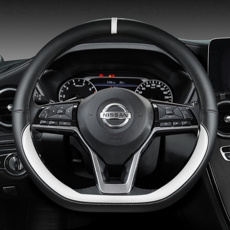 D Couro Para Volante De Carro Em Forma Nissan Rogue X-trail Kicks Sport Híbrido 2017-2022 Qashqai 2019
